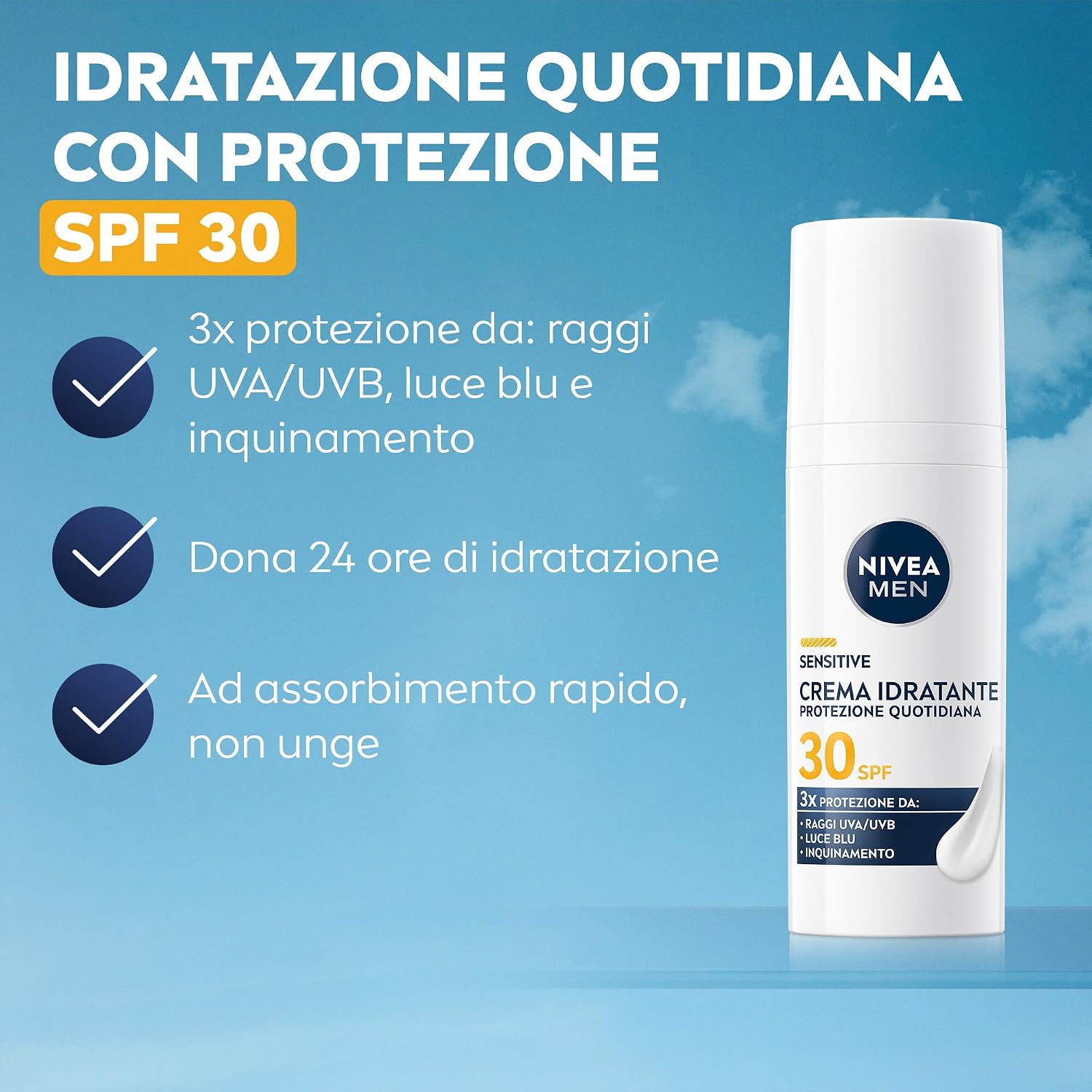 Detalle 2 de NIVEA MEN Sensitive crema SPF 30