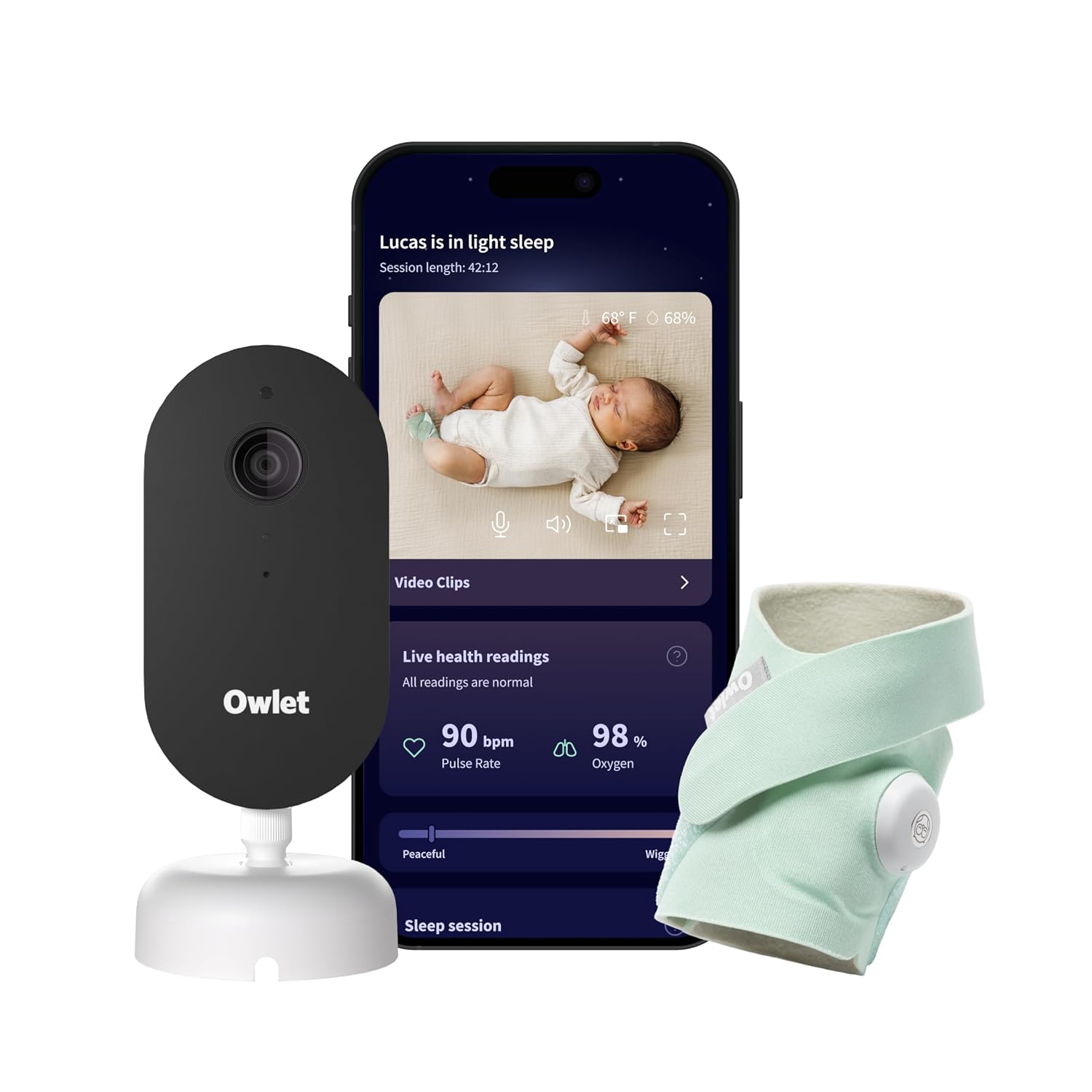 Detalle de Owlet Dream Duo (Gen 3) Smart Baby Monitor All-in-One Bundle