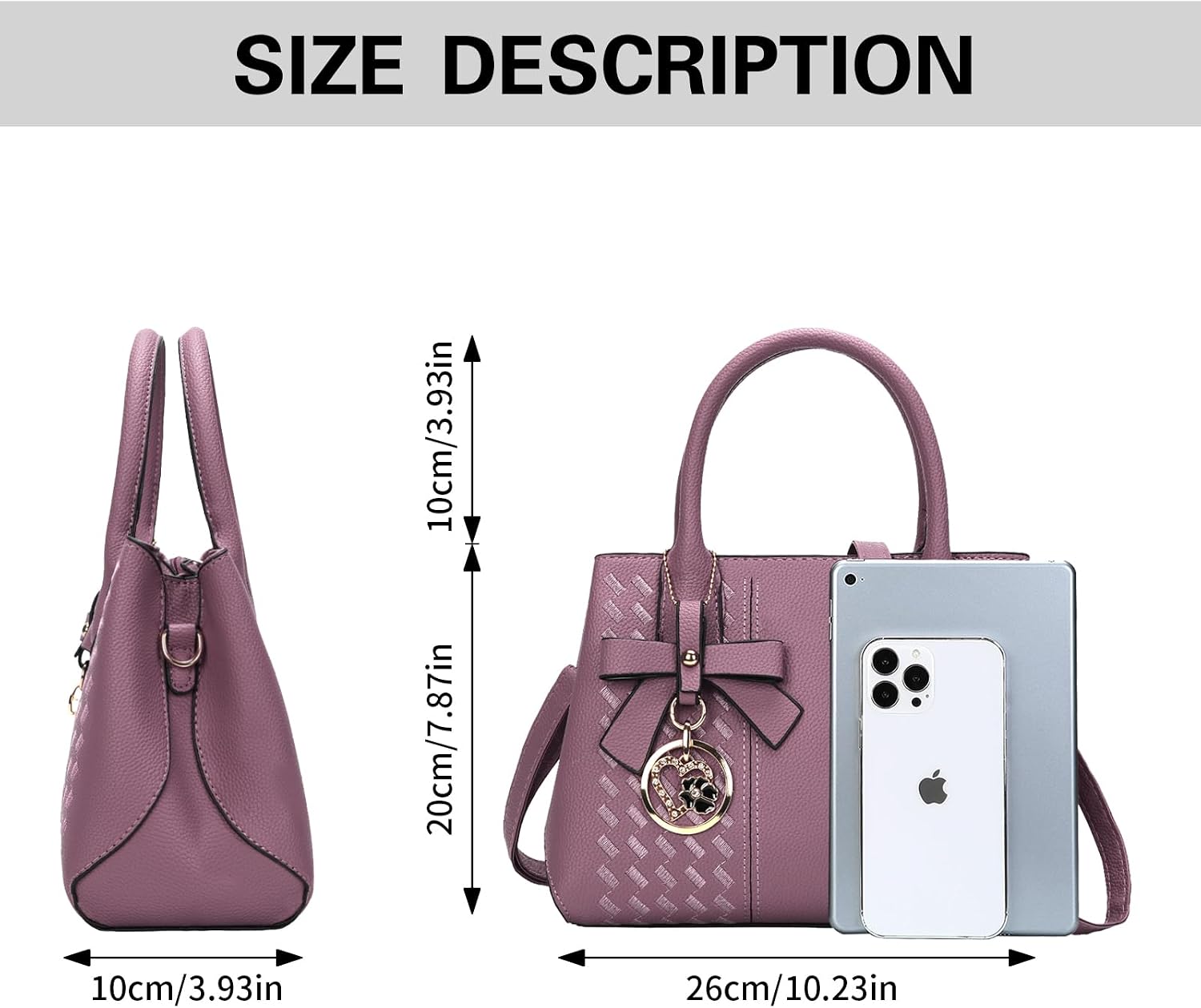 Detalle de ACNCN Ladies Handbag Satchel Tote 26cm