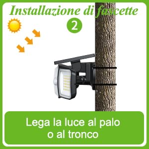 Thumbnail 7 de INTELAMP Faretto Led da Esterno Solare 6000mAh: luce affidabile per giardino, garage e cortile