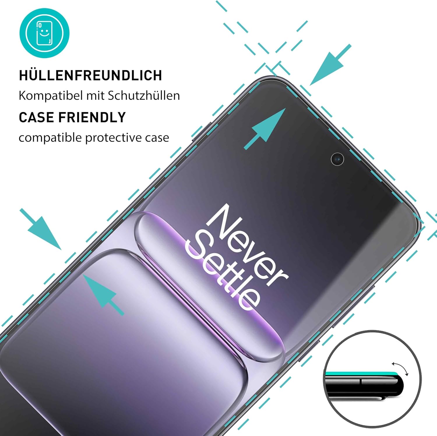 Thumbnail 1 de SmarTect screen protector for OnePlus Nord 5, 3-pack, 0.3 mm tempered glass
