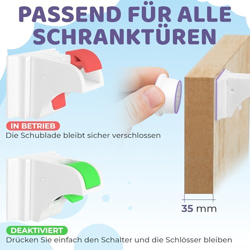 Thumbnail 6 de WunderHippo Magnetische Kindersicherung 12 Schlösser + 3 Schlüssel – Unsichtbarer Magnetverschluss