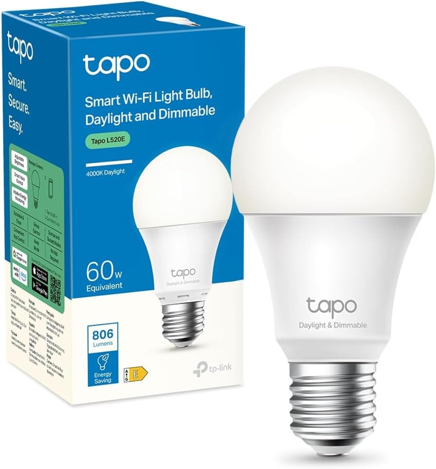 Detalle de Tapo TP-Link L520E Bombilla LED inteligente 8,7 W