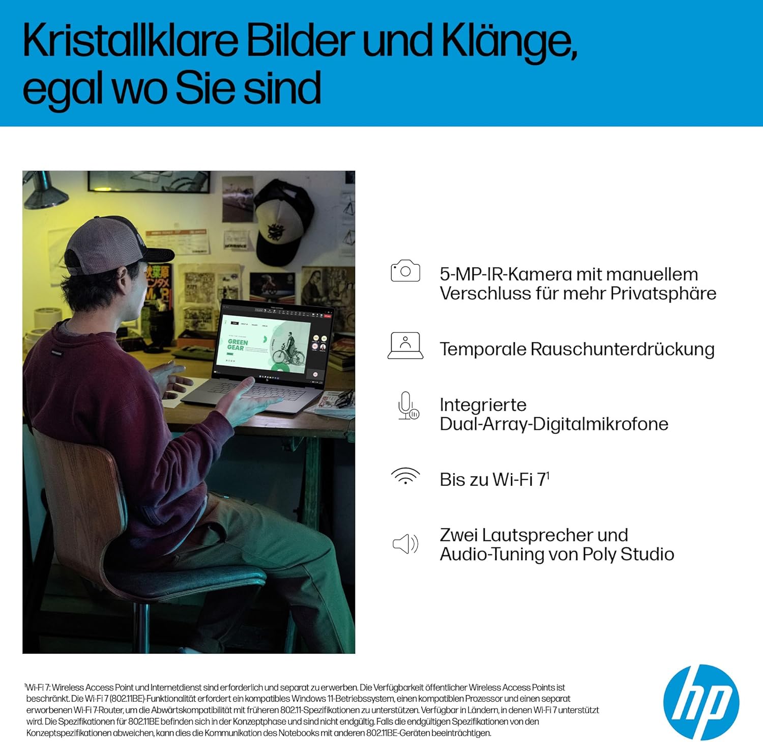 Thumbnail 5 de HP OmniBook X Flip 2-in-1 mit AMD Ryzen AI 5 340, dedizierter NPU (50 TOPS) und 16-Zoll Touch-Display