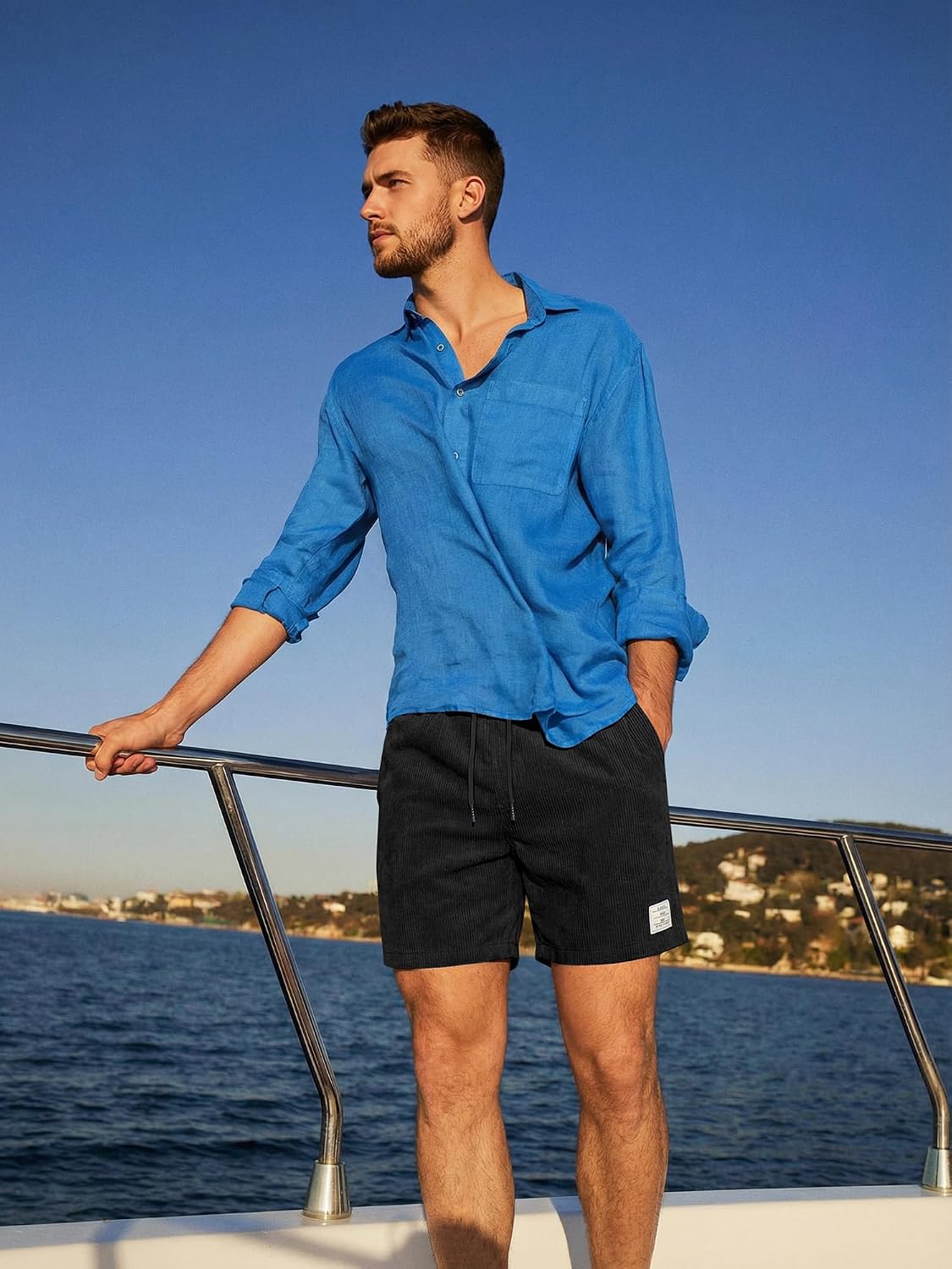 Thumbnail 3 de JMIERR Corduroy Shorts Herren