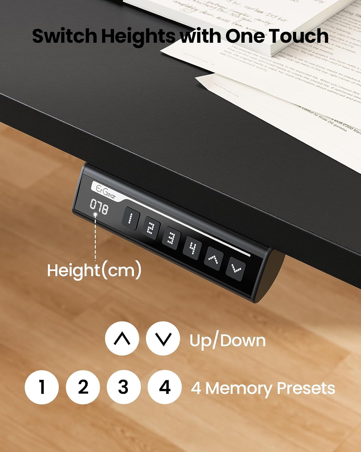Thumbnail 3 de ErGear Electric Standing Desk 140×70 cm