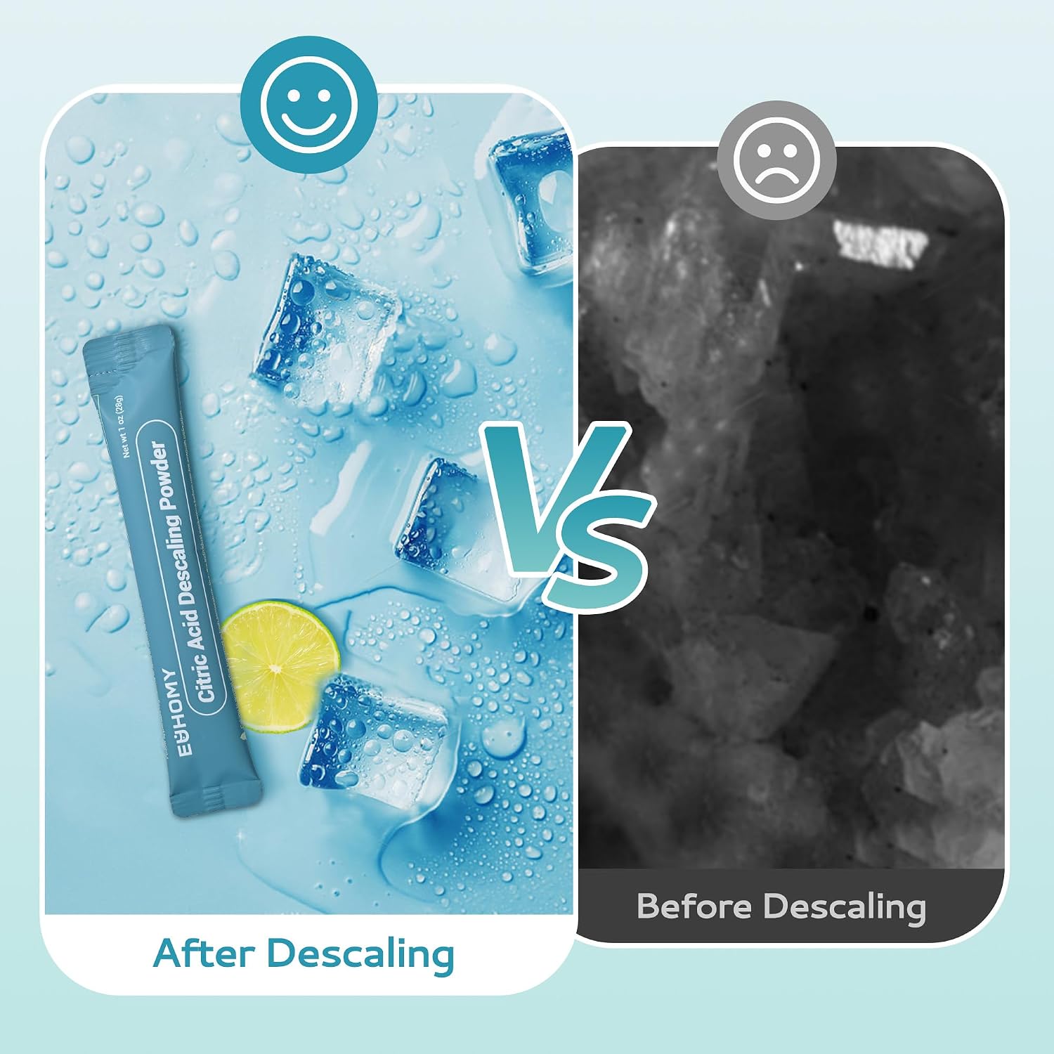 Detalle 1 de EUHOMY IMCP-P4 Ice Maker Cleaner & Descaler, 4 Individually Packed Uses