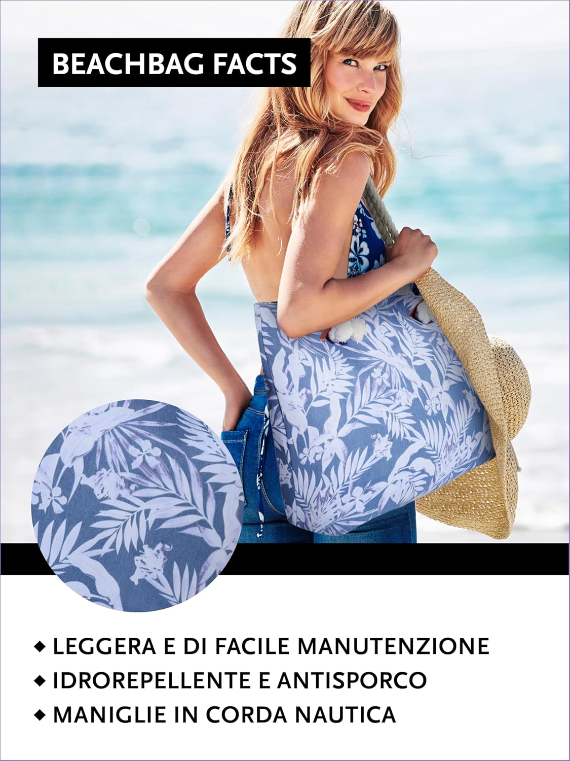 Detalle 2 de Borsa da spiaggia DonDon 58x38x18