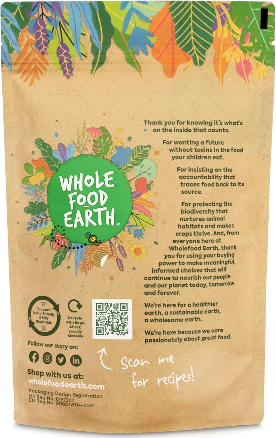 Thumbnail 1 de Wholefood Earth gehackte/geschrotete Mandel-Flocken (500 g) – GMO-frei & ballaststoffreich