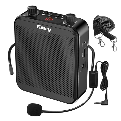 Imagen de Giecy Portable Voice Amplifier with Headset Microphone — 30W, 2800mAh, Multi-Function Speaker for Teachers and Presenters en OfertitasTOP