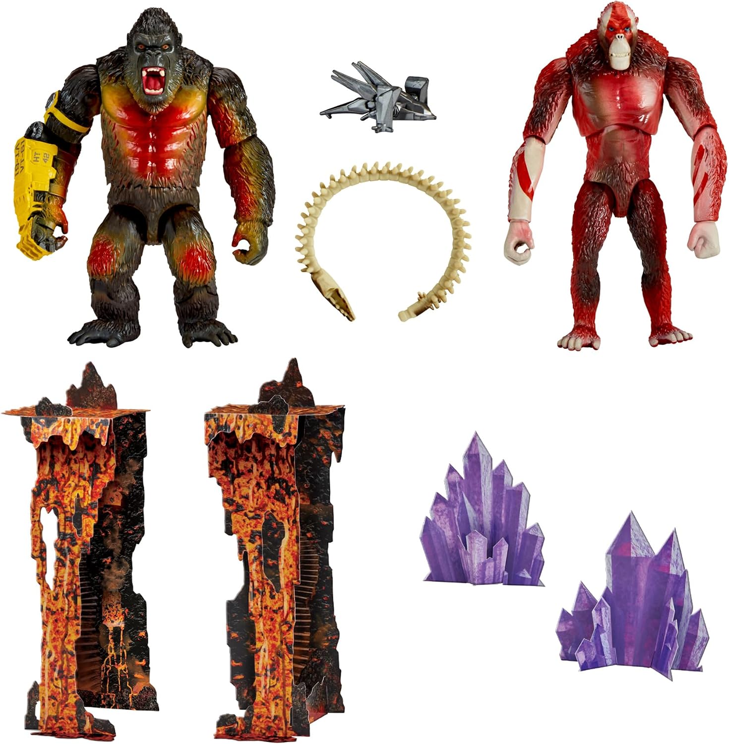Thumbnail 1 de MonsterVerse Godzilla x Kong: Confezione da 2 statuette articolate 15 cm – Kong vs Skar King