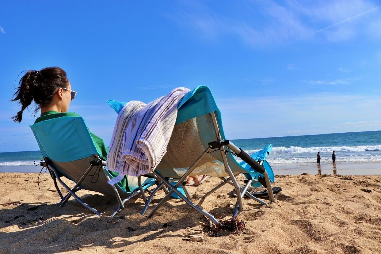 Thumbnail 1 de Nice C Low Beach Chair (2-Pack) — Portable, Folding Sling Chairs with Cup Holder