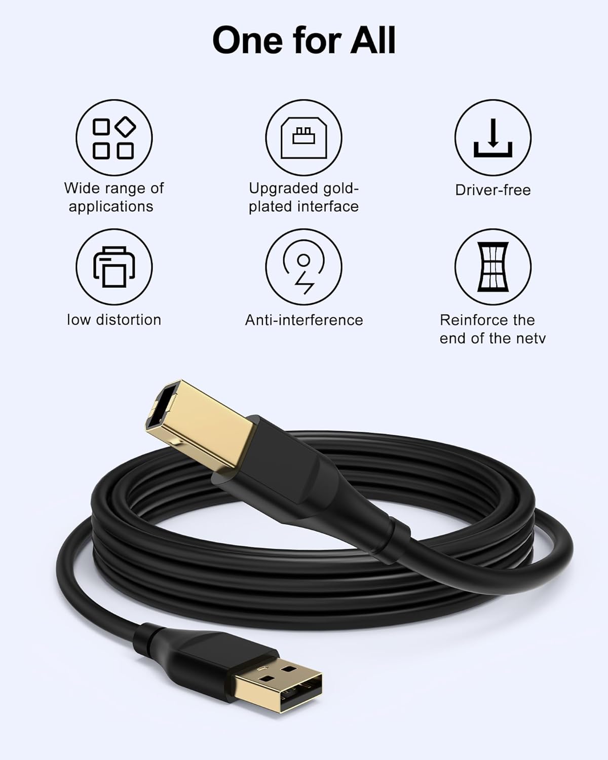 Thumbnail 1 de HP Printer Cable 6ft USB A to B cable for printers 🖨️