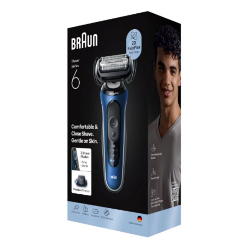 Thumbnail 2 de Braun Series 6 62-B1200s: afeitadora facial inalámbrica 60 min, seca y mojada