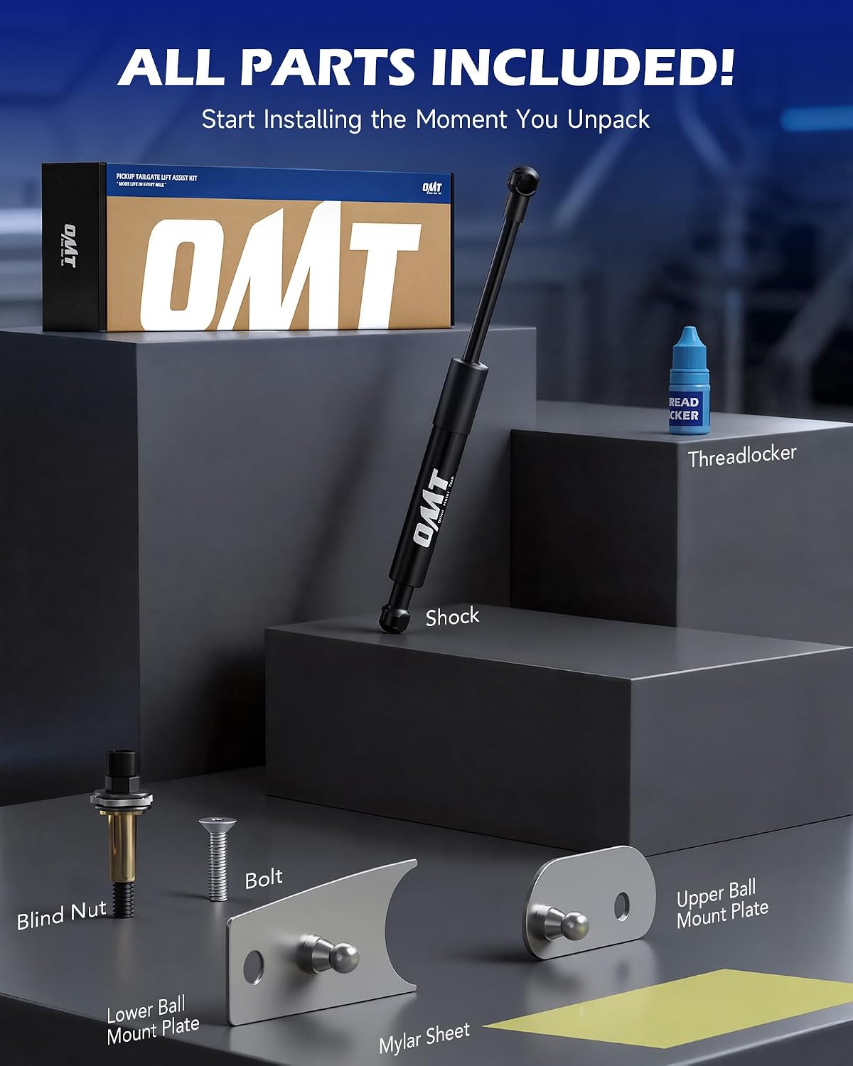 Detalle de Orion Motor Tech Tailgate Assist for 07-19 Silverado & GMC Sierra: Smooth, Safe Lift Despite Heavy Use