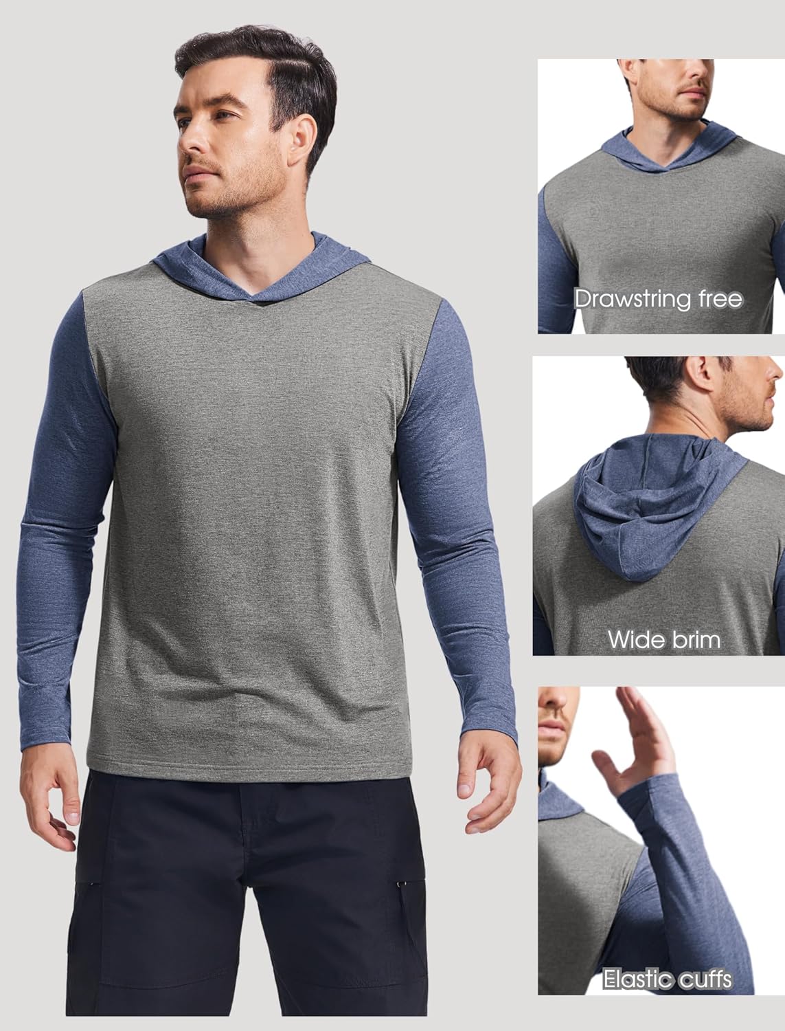 Thumbnail 5 de PINSPARK Lightweight Pullover Hoodie for Men (Long Sleeve, Quick-Dry)