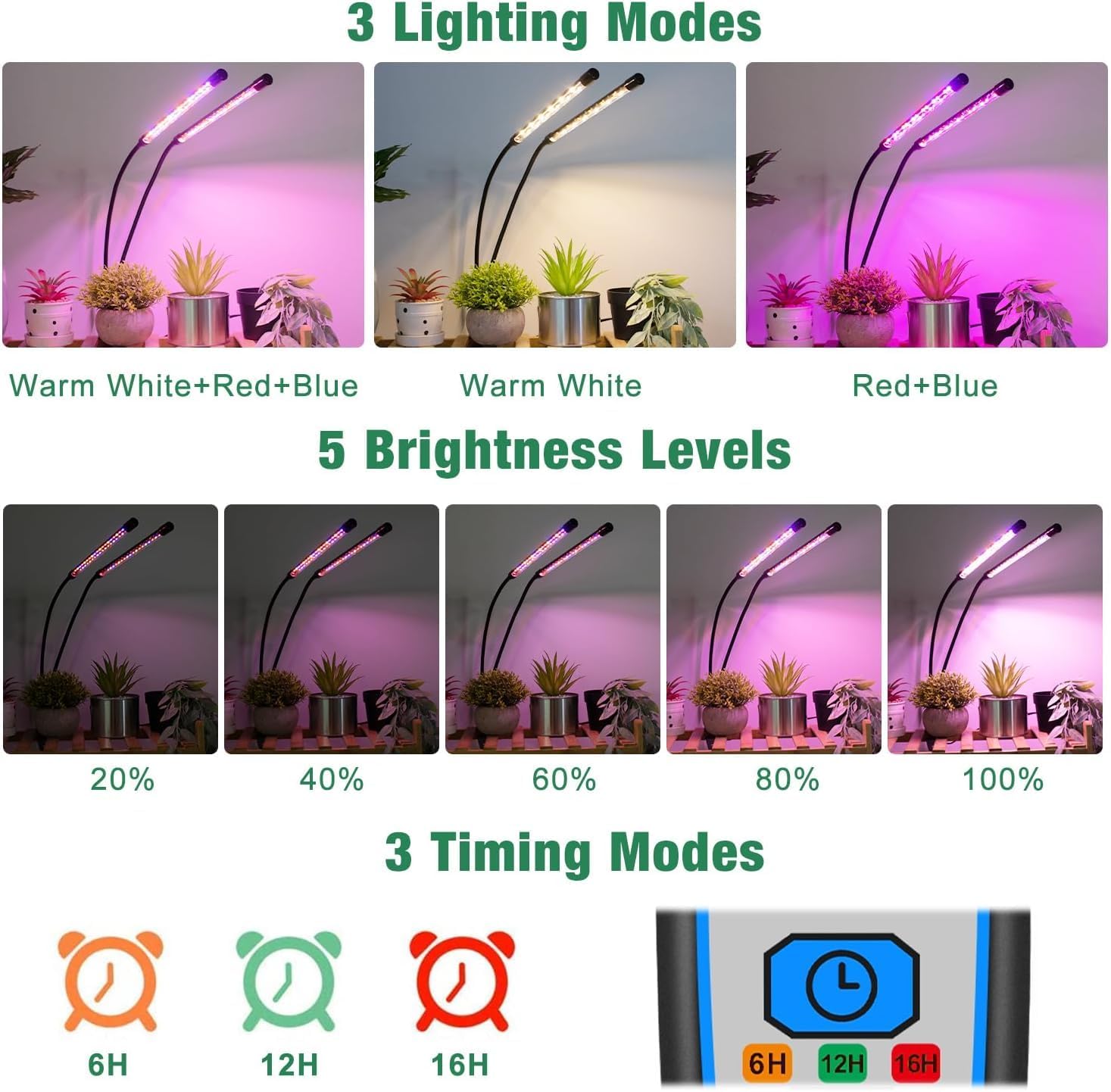 Detalle de Garpsen Grow Lights for Indoor Plants