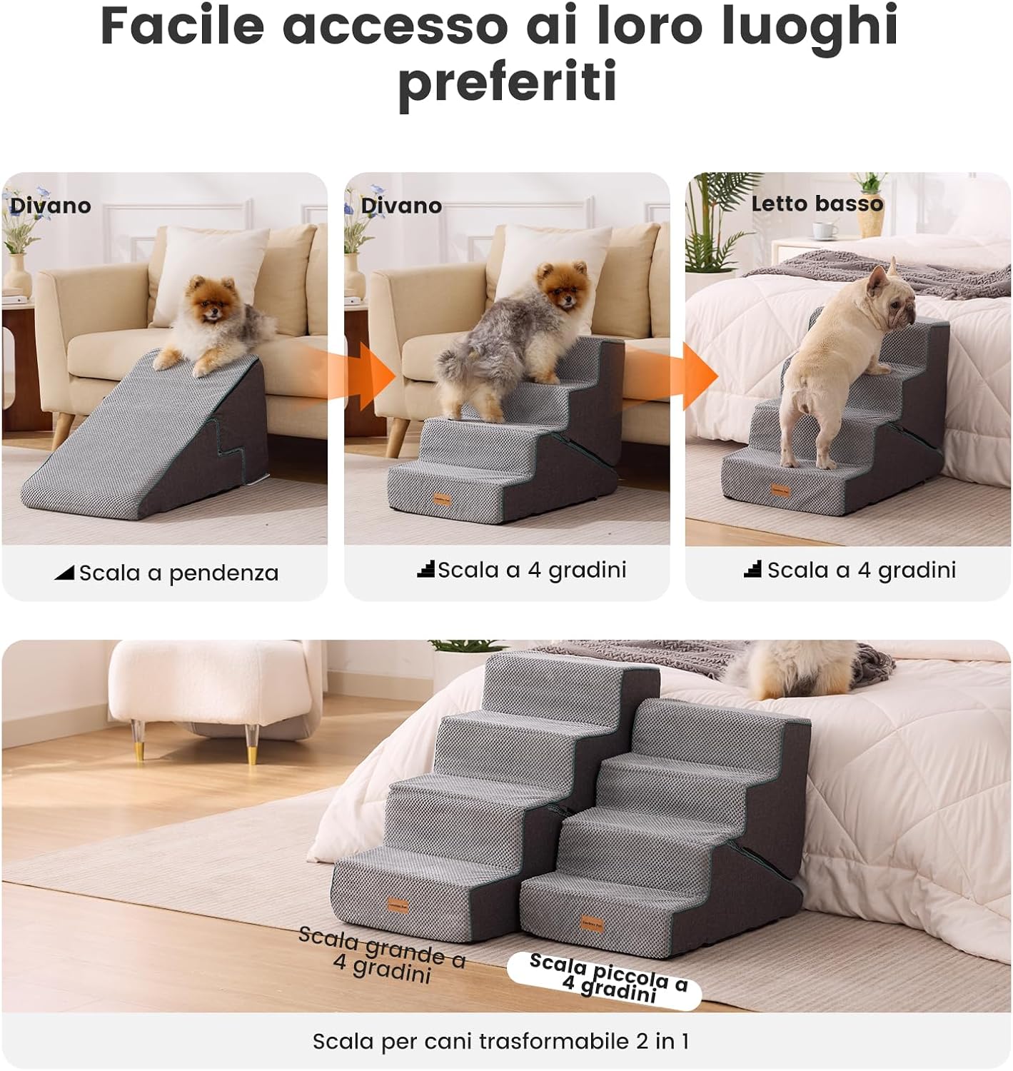 Detalle 2 de Gardner Pet Scala per cani 2 in 1