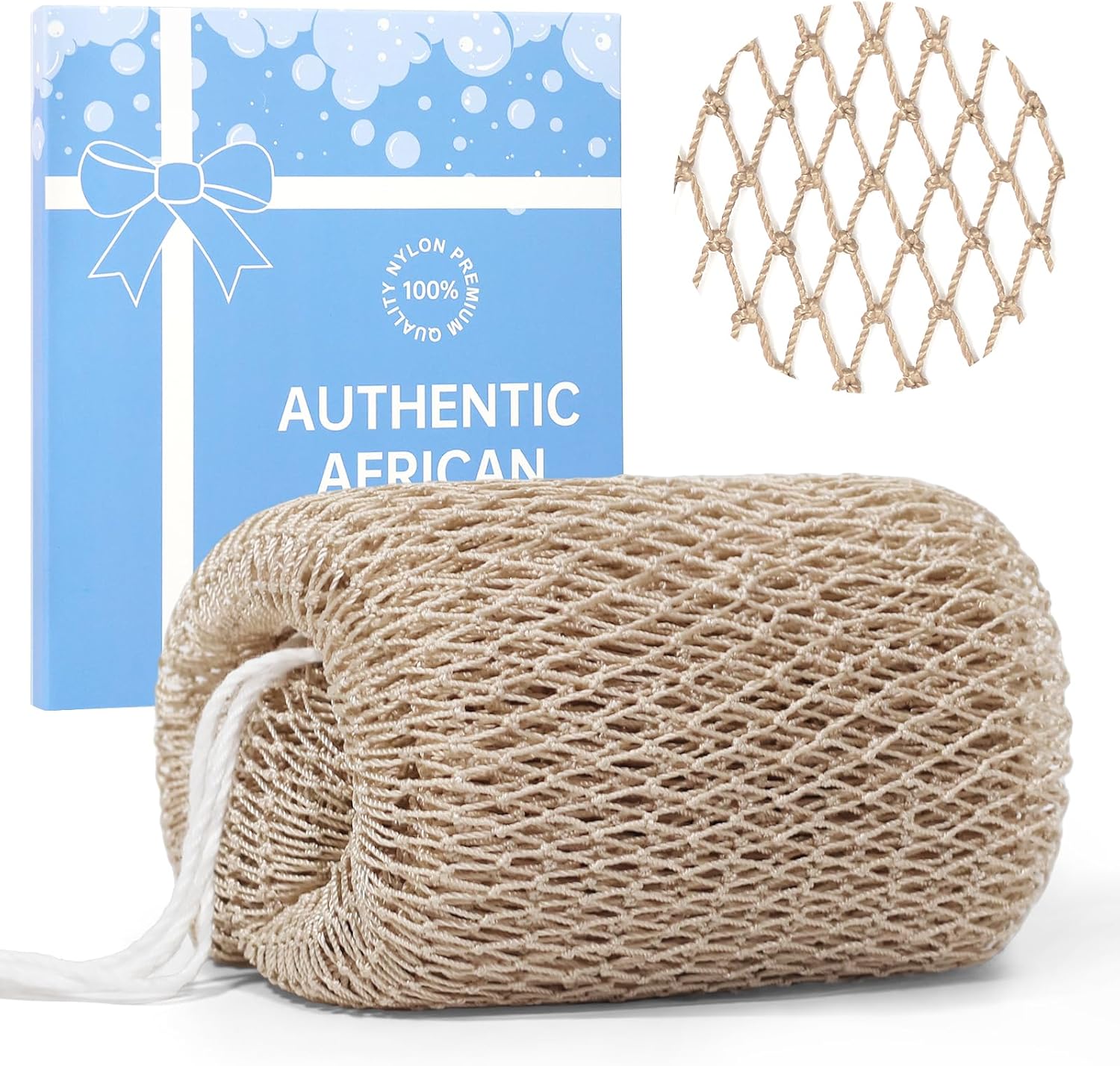 Detalle de African Net Sponge Authentic with Knots