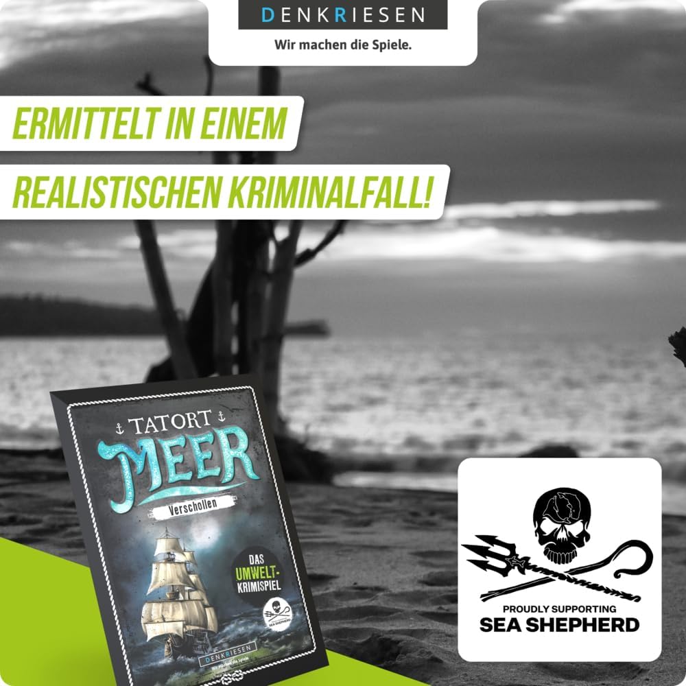 Thumbnail 1 de DENKRIESEN Tatort Meer Verschollen – Krimispiel für 1–6 Personen, ab 14 Jahren