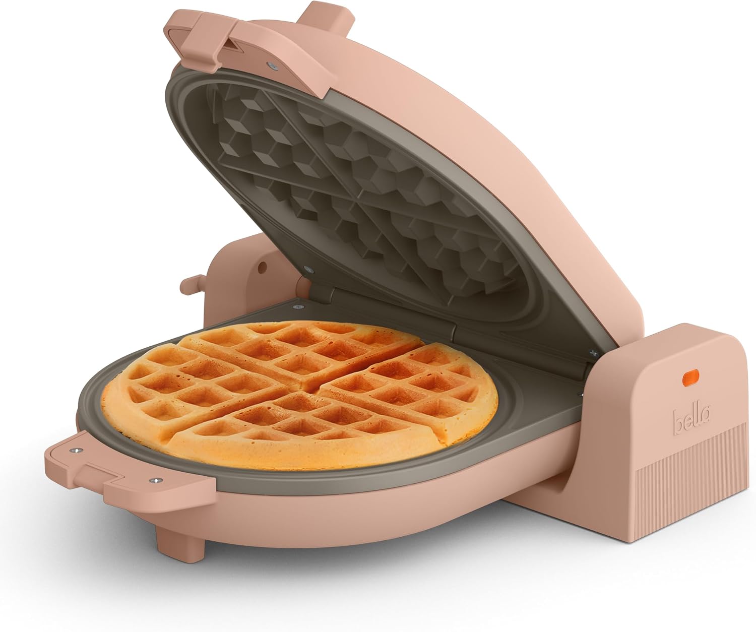 Detalle 2 de bella Fits-Anywhere Flip-n-Store Ceramic Belgian Waffle Maker, Oatmilk