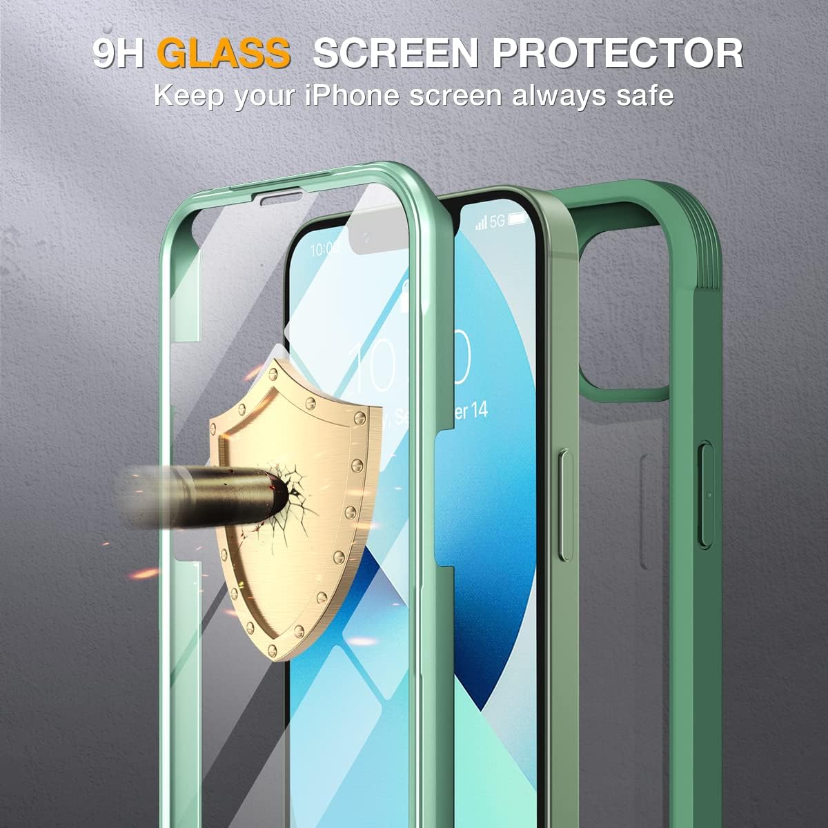 Detalle 2 de Miracase iPhone 13 Case 6.1inch Clear Back