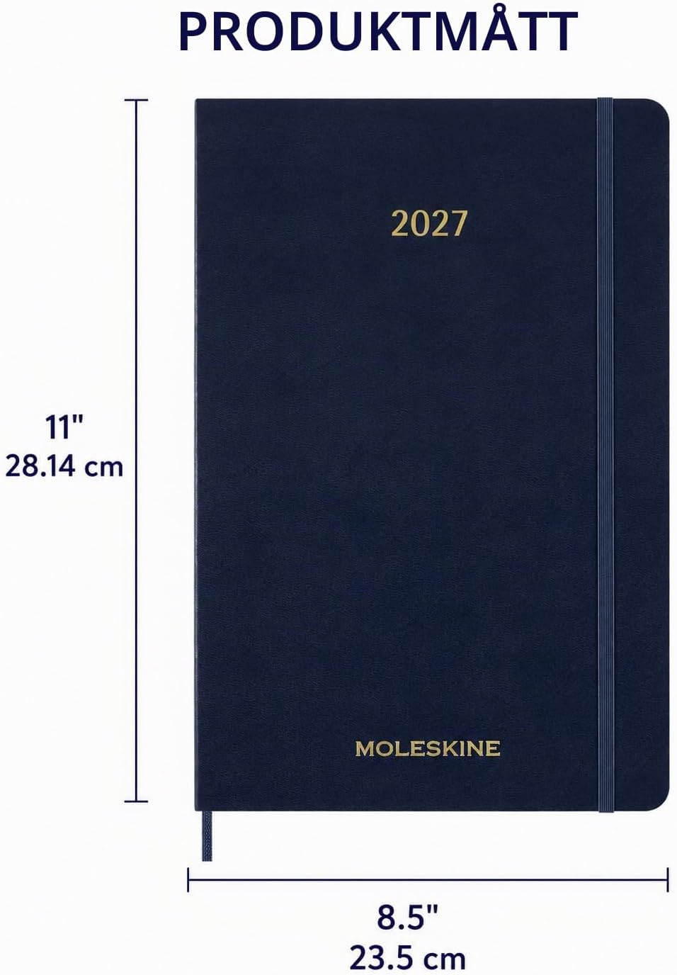 Detalle 2 de Moleskine DSESNB2012WN7Y27 veckokalender 2026–2027, 15 månader, safirblå