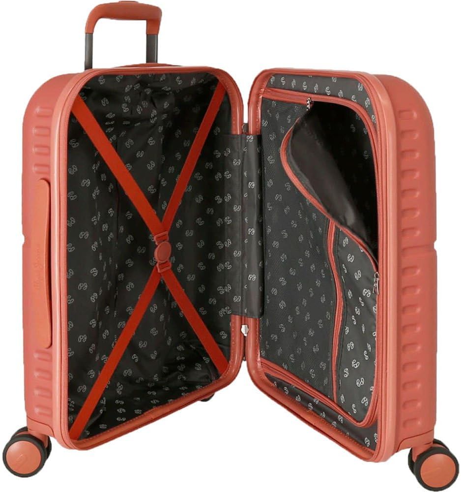 Detalle de Pepe Jeans Laila Valigia da cabina 40 x 55 x 20 cm, rossa – ABS leggera e con chiusura TSA