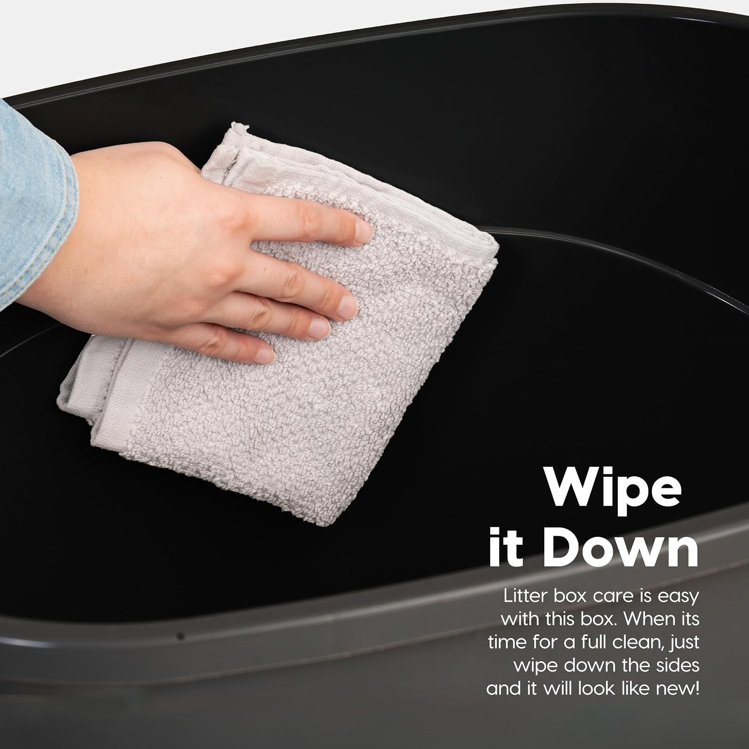 Thumbnail 6 de IRIS USA 589628 Top Entry Cat Litter Box, Large, Hooded Black/Gray