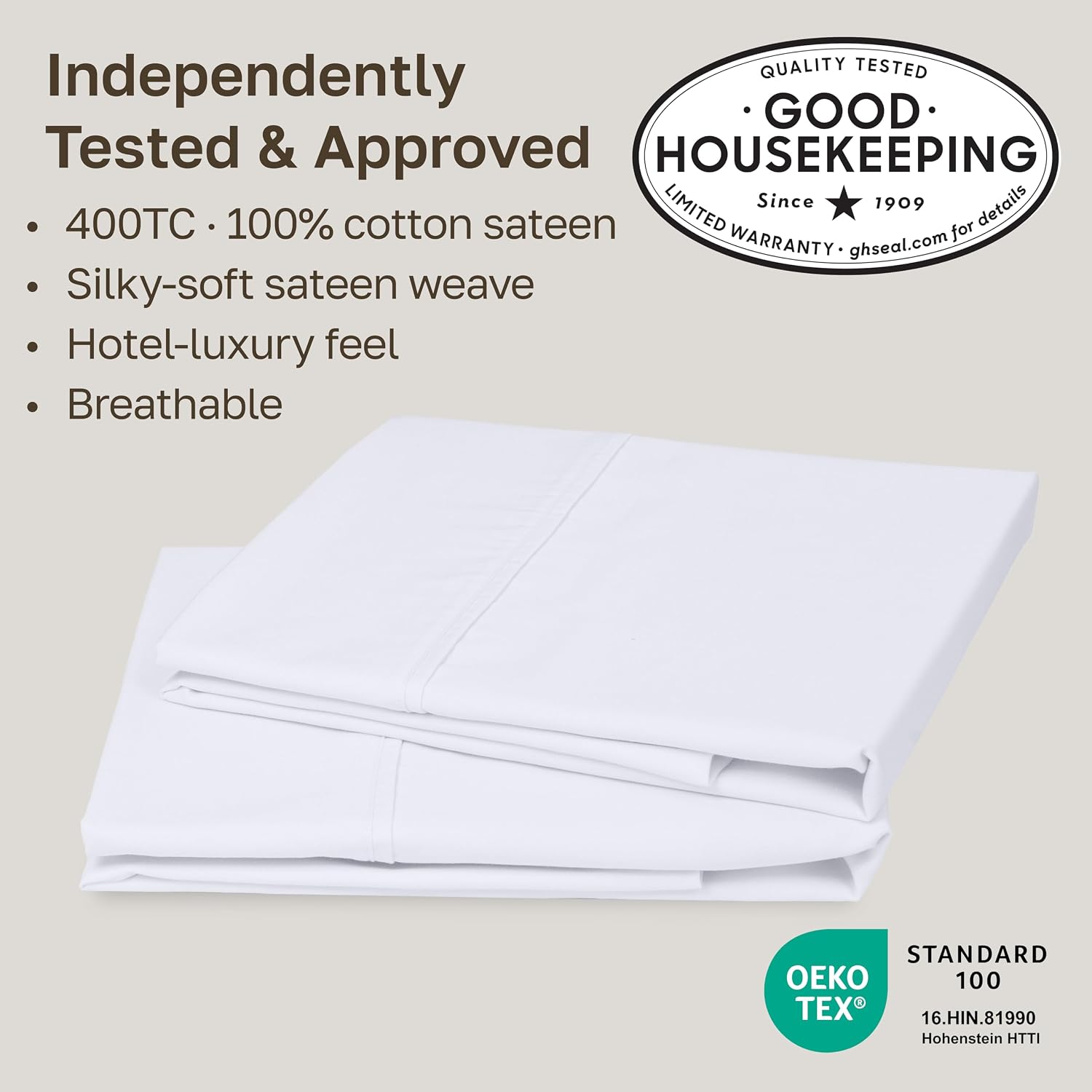 Thumbnail 1 de California Design Den Cotton Pillowcases, 400 Thread Count