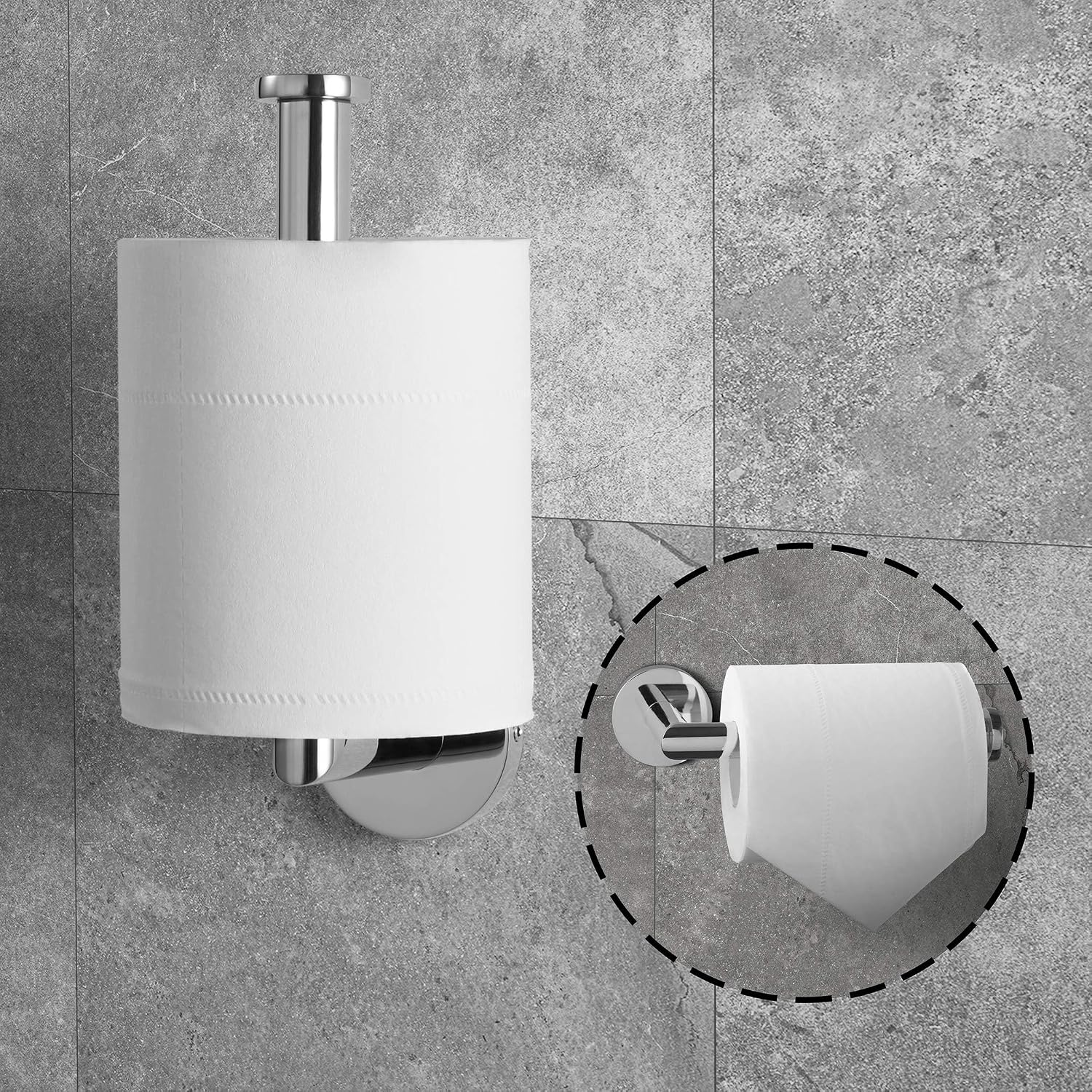 Thumbnail 3 de HITSLAM toilet roll holder wall mounted stainless steel