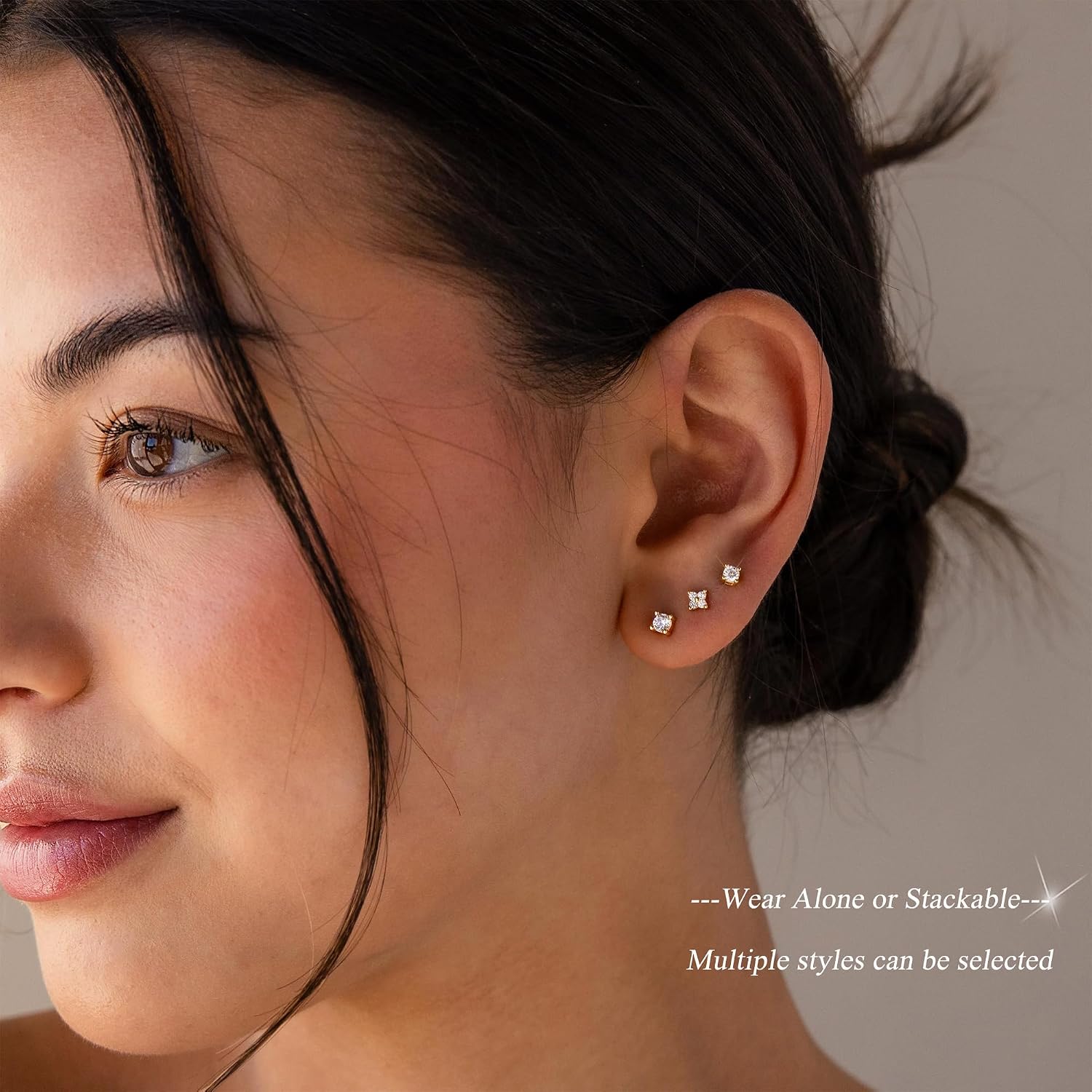 Detalle 2 de 14K Gold-Plated Stud Earrings