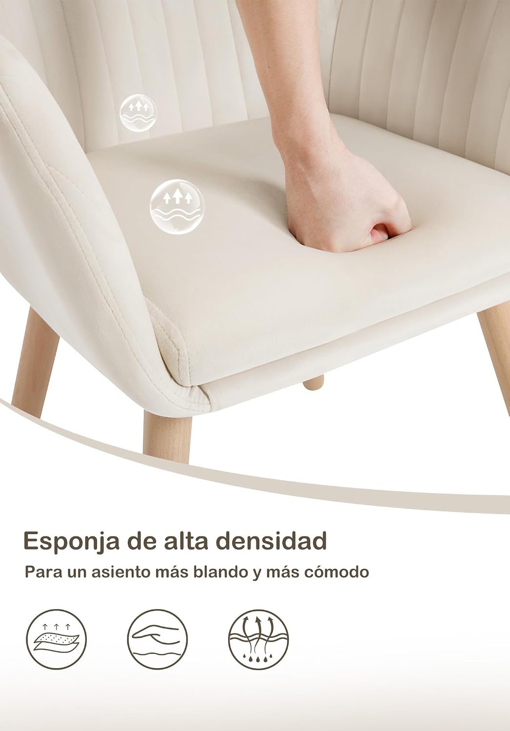 Thumbnail 5 de WOLTU BH95cm-2 Sillas comedor terciopelo 2 unidades