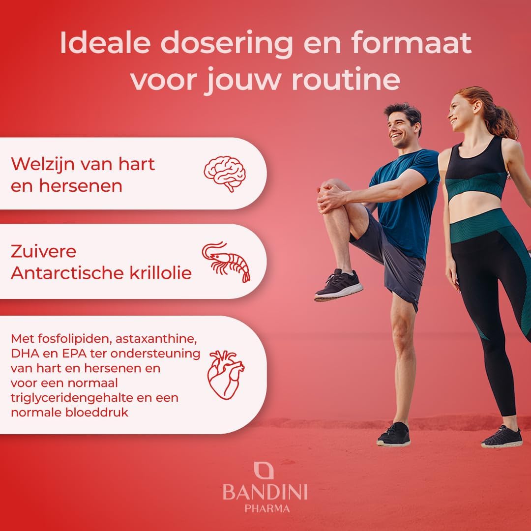 Thumbnail 1 de BANDINI Krillolie Omega 3-capsules, 465 mg EPA en DHA, 90 softgels