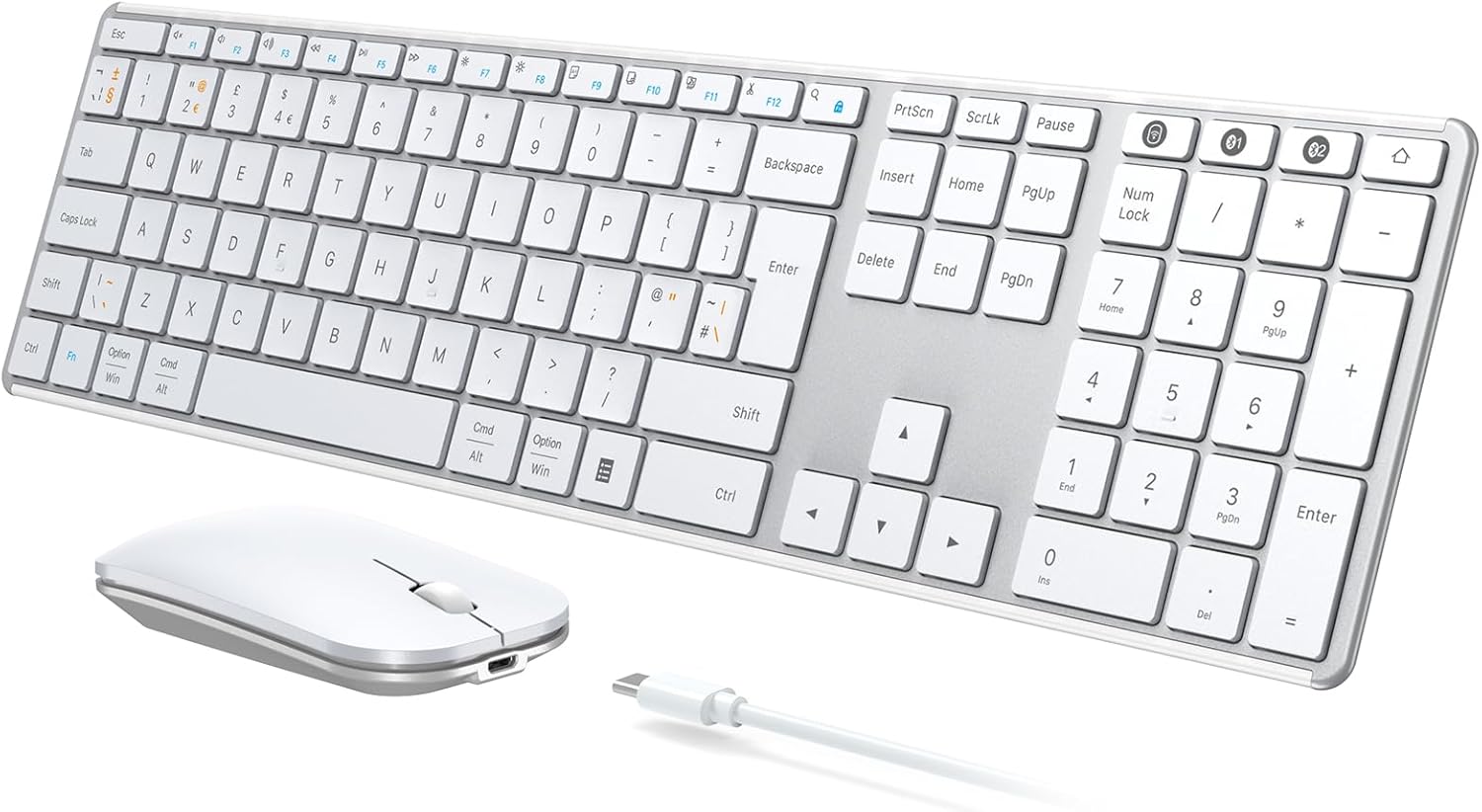 Thumbnail 6 de seenda SKM64-3 Wireless Bluetooth Keyboard & Mouse Set (QWERTY UK) – Ultra-slim rechargeable multi-device