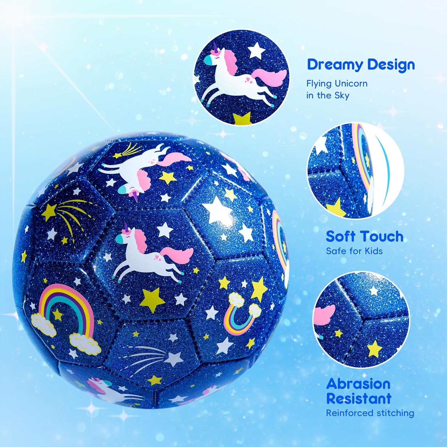 Thumbnail 2 de U&C Planet Unicornio Azul balón tamaño 3