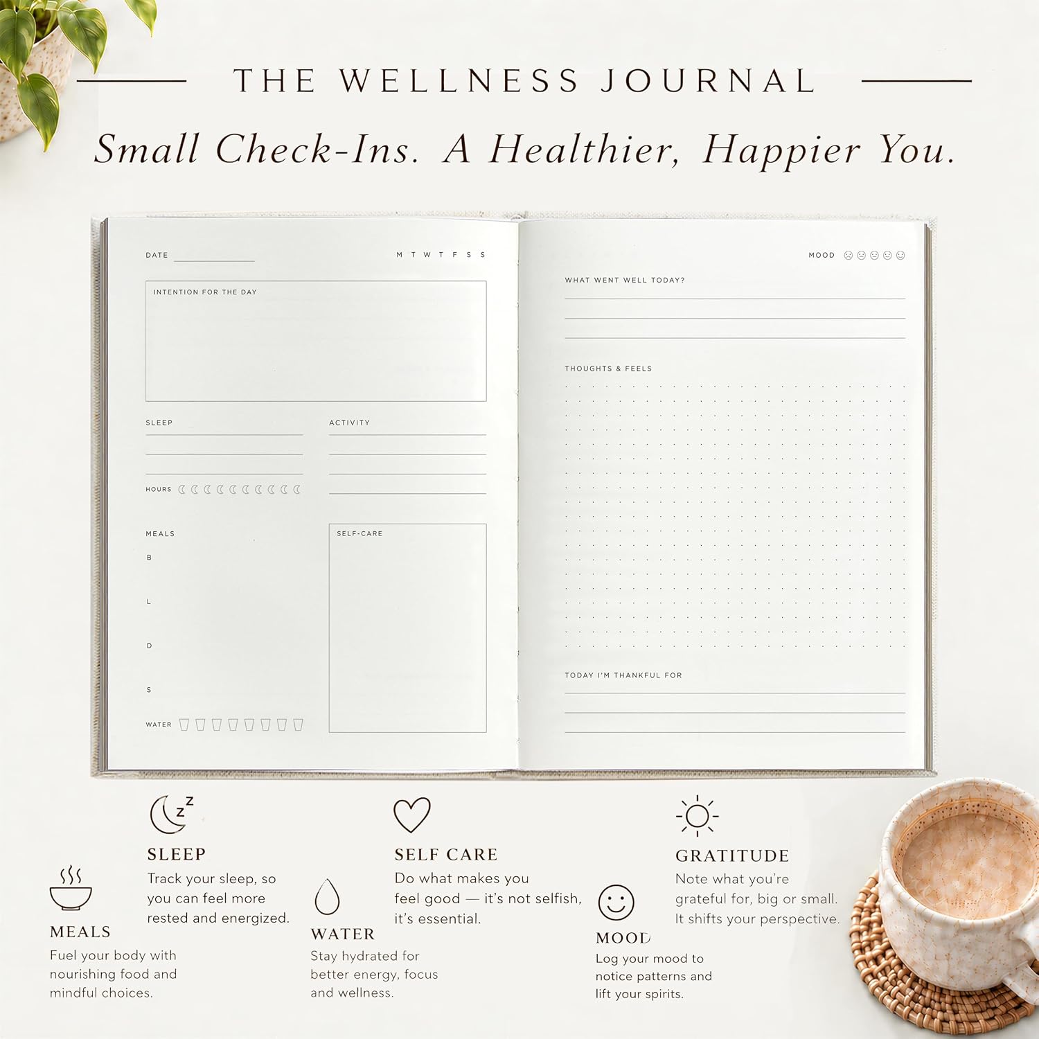 Thumbnail 2 de &And Per Se WJ-01 Wellness Journal, Undated 91-Day Forest Green Planner