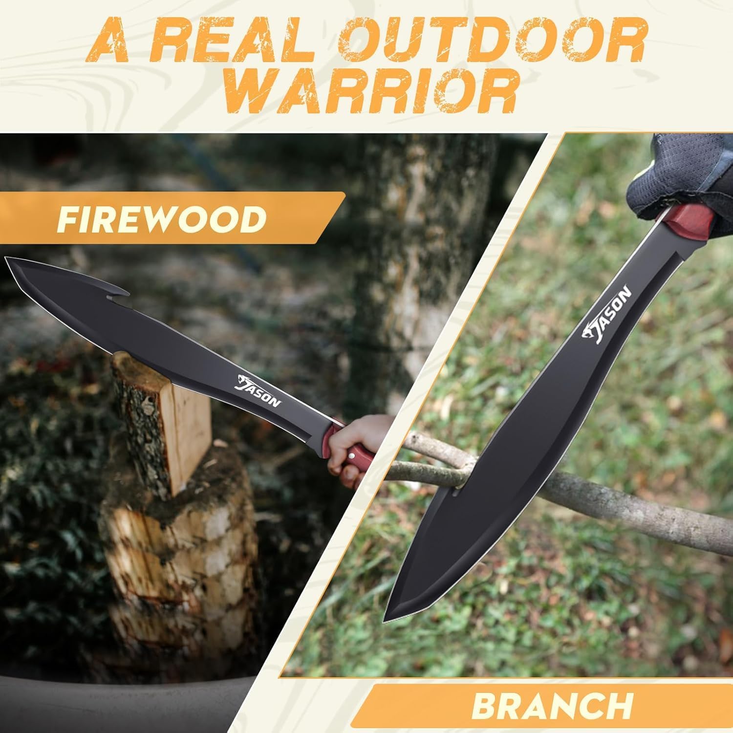 Detalle 2 de JASON Machete Survival Großes Outdoor Messer