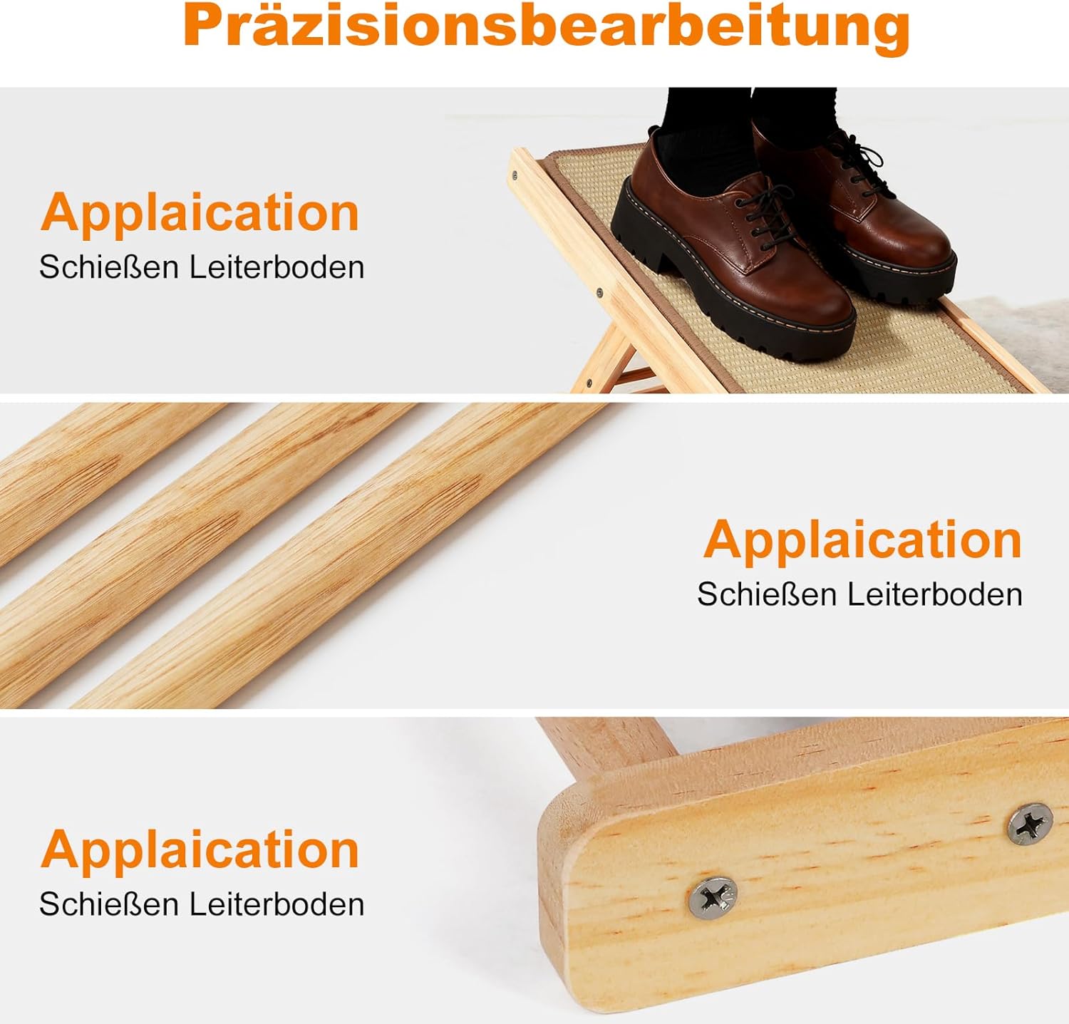 Detalle de Kratzbrett Katze – Verstellbares und faltbares Kratzmöbel aus Massivholz (50x28,5 cm) für Möbelschutz