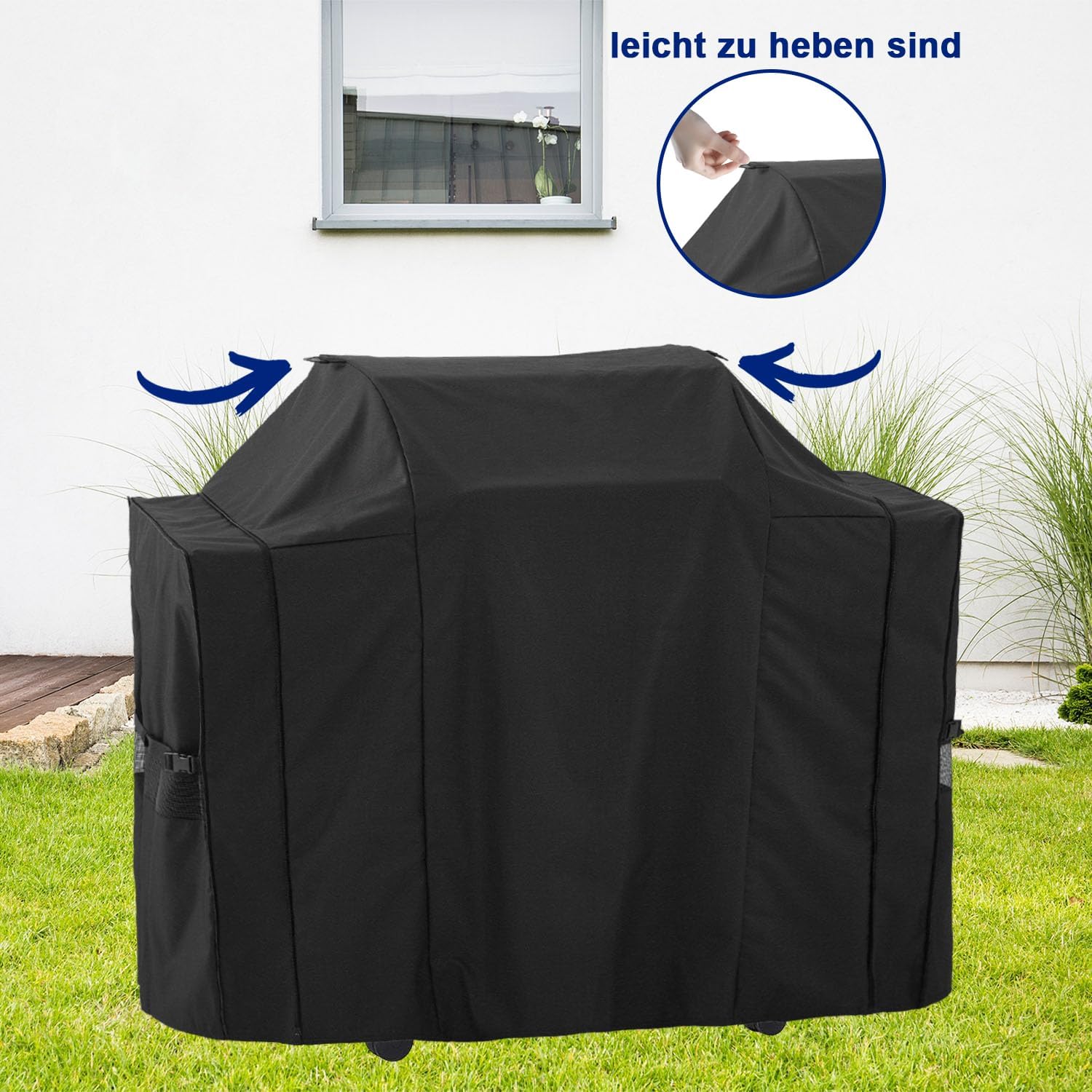 Thumbnail 6 de Abdeckhaube Wetterschutzhülle für Rösle VIDERO G4/G4-S Gasgrill – 600D Oxford, wasserdicht