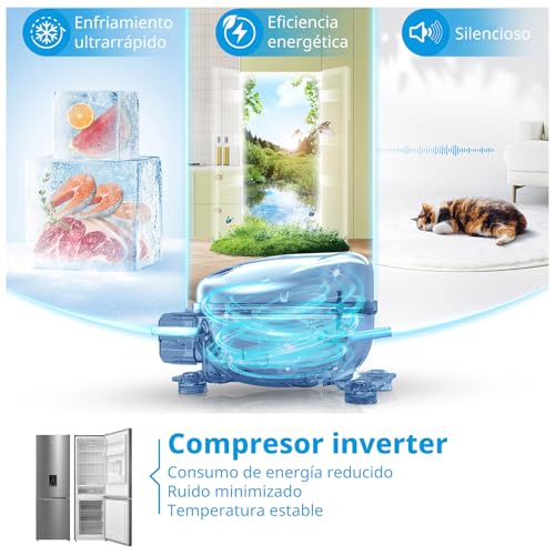 Thumbnail 8 de Comfee' 308L Frigorífico Combinado No Frost con Dispensador de Agua en Puerta