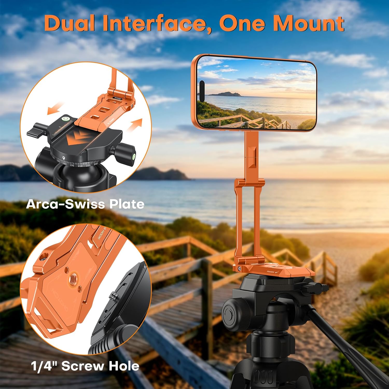 Detalle de OMOTON phone tripod TP06