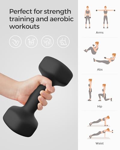 Detalle de SONGMICS 2 x 5 kg Hex Dumbbells with Neoprene Coating