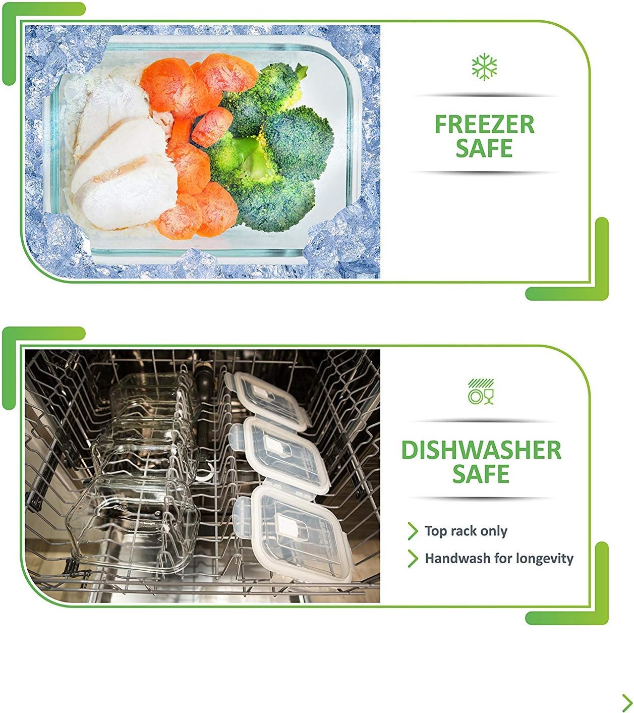 Thumbnail 3 de PrepNaturals 30 oz Glass Meal Prep Containers 5-pack 🍱