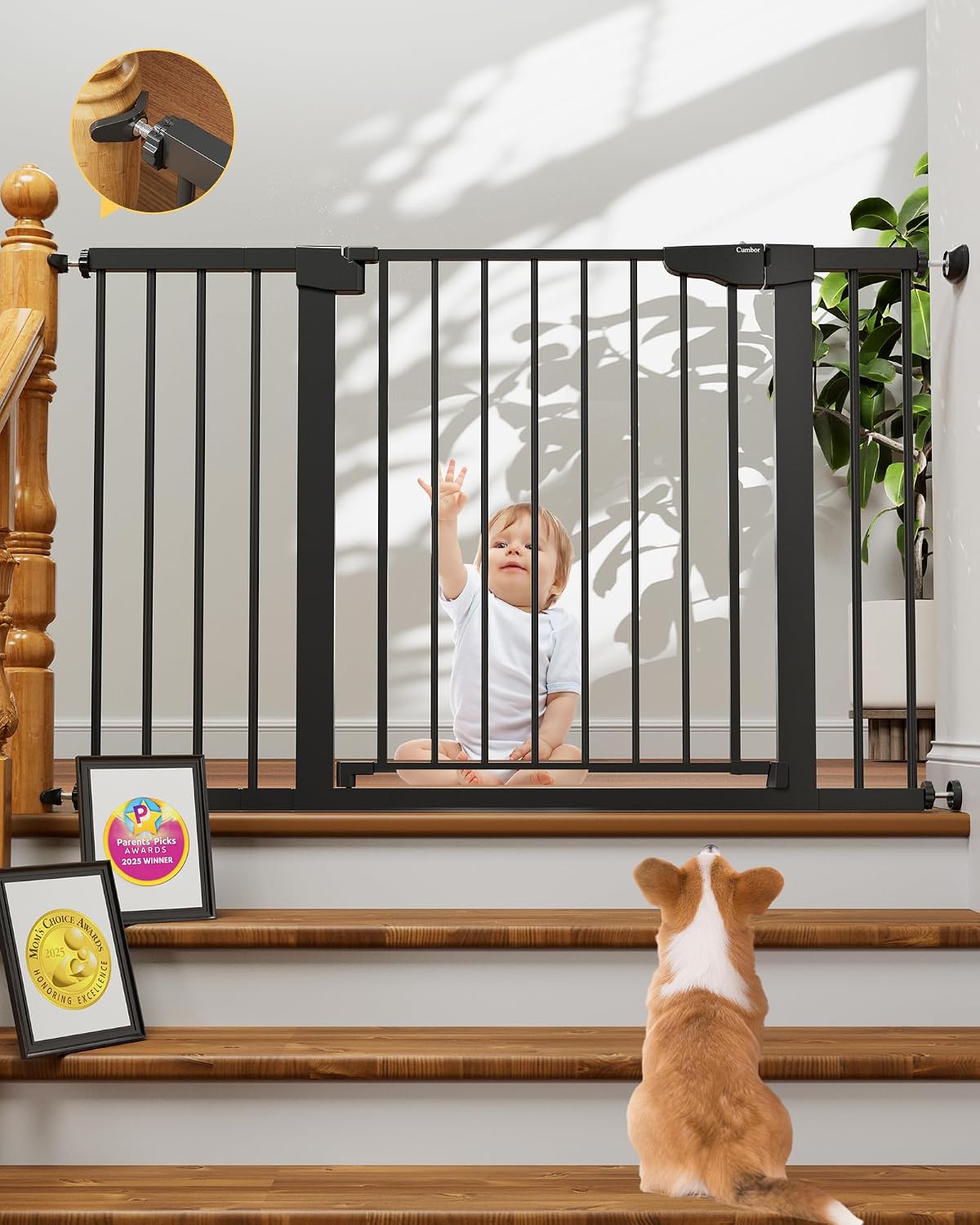 Detalle de Cumbor Baby Gate 30.5" tall 🚪