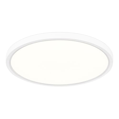 Detalle de LuminexDesigns Plafón LED Regulable 24W con Mando – Lámpara de Techo Ø30cm, Luz Nocturna 2000K y Temporizador
