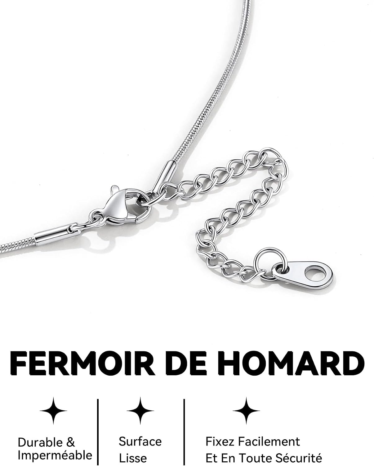 Detalle de ChainsHouse Collier Chaîne Serpent 1,2 mm