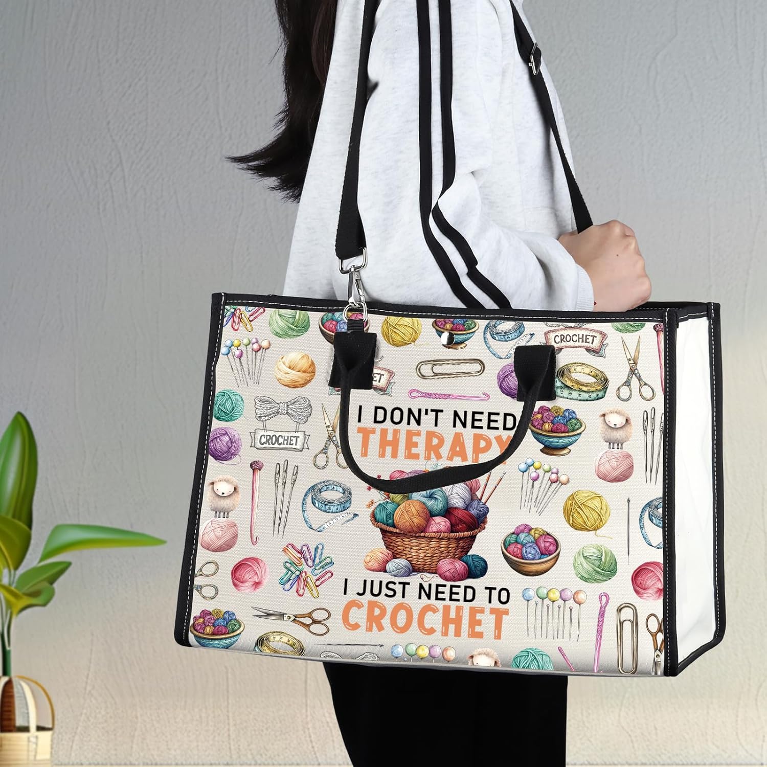 Thumbnail 3 de MYSOMY Crochet Lover Makeup Bag: Funny Crochet Gift, Double-Sided Themed Pouch