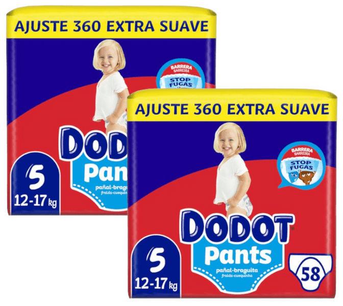 Detalle de Dodot Pants T5 Pañal-Braguita 2x58 uds - Comodidad y Sujeción 🌟