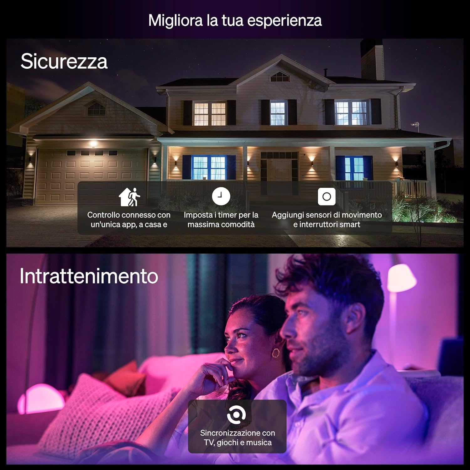 Thumbnail 6 de Philips Hue Essential Smart LED GU10 (Confezione da 4): lampadine intelligenti per colore e bianco, compatibili con Alexa, Google Assistant e Apple Home